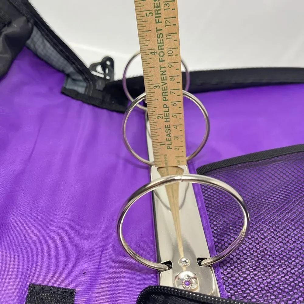 Case It Purple Large Capacity Zipper Binder 3 Rings 3